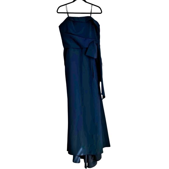 Betsy & Adam Women's Strapless Faux Wrap Evening Dress Navy Size 14 NWT - Picture 5 of 13